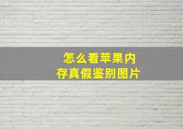 怎么看苹果内存真假鉴别图片