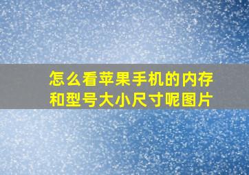 怎么看苹果手机的内存和型号大小尺寸呢图片