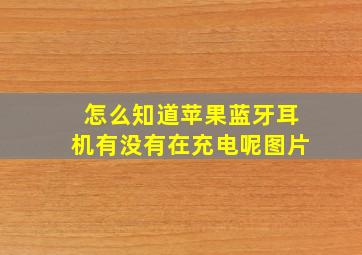 怎么知道苹果蓝牙耳机有没有在充电呢图片