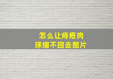 怎么让痔疮肉球缩不回去图片