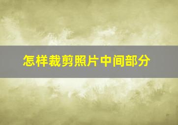 怎样裁剪照片中间部分