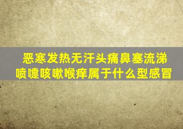 恶寒发热无汗头痛鼻塞流涕喷嚏咳嗽喉痒属于什么型感冒