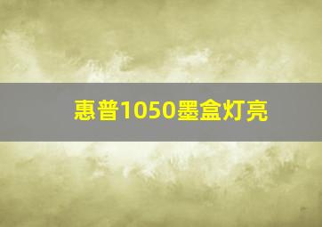 惠普1050墨盒灯亮