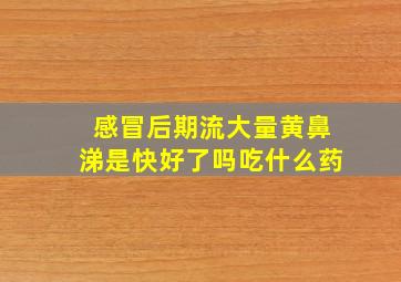 感冒后期流大量黄鼻涕是快好了吗吃什么药