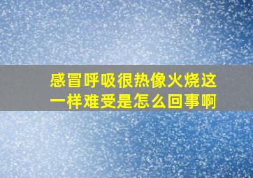 感冒呼吸很热像火烧这一样难受是怎么回事啊