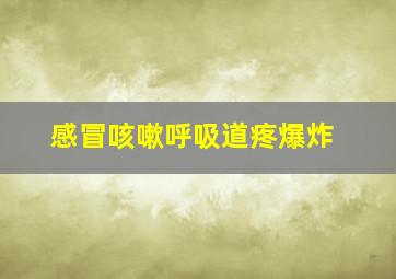 感冒咳嗽呼吸道疼爆炸