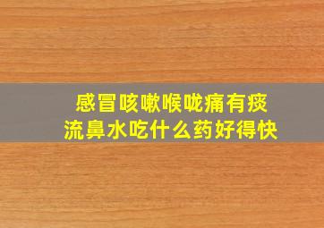 感冒咳嗽喉咙痛有痰流鼻水吃什么药好得快