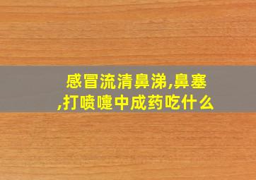 感冒流清鼻涕,鼻塞,打喷嚏中成药吃什么