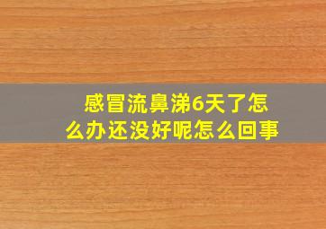 感冒流鼻涕6天了怎么办还没好呢怎么回事