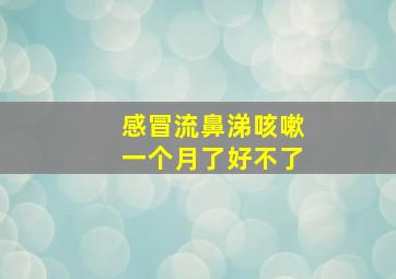 感冒流鼻涕咳嗽一个月了好不了