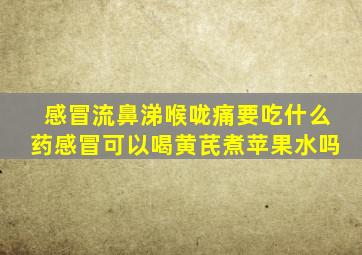 感冒流鼻涕喉咙痛要吃什么药感冒可以喝黄芪煮苹果水吗