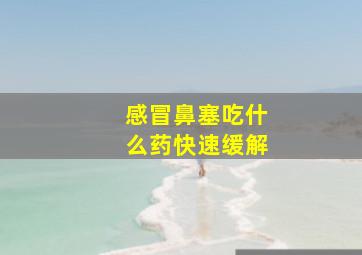 感冒鼻塞吃什么药快速缓解