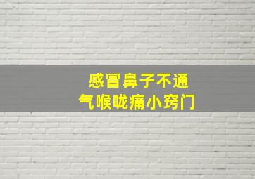 感冒鼻子不通气喉咙痛小窍门