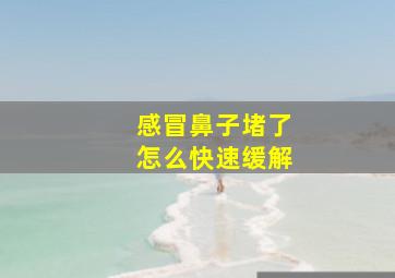 感冒鼻子堵了怎么快速缓解