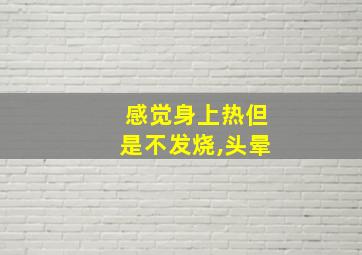 感觉身上热但是不发烧,头晕