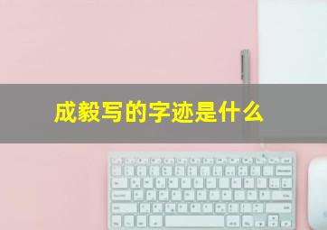 成毅写的字迹是什么