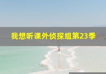 我想听课外侦探组第23季