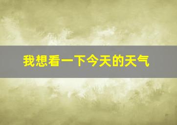 我想看一下今天的天气