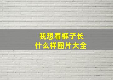 我想看裤子长什么样图片大全