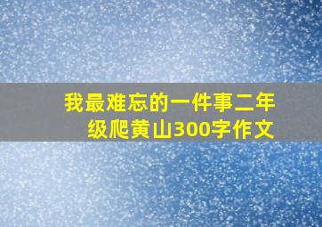 我最难忘的一件事二年级爬黄山300字作文