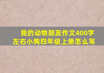 我的动物朋友作文400字左右小狗四年级上册怎么写