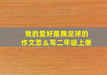 我的爱好是踢足球的作文怎么写二年级上册