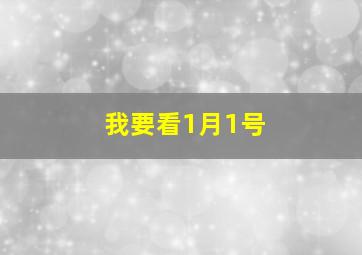 我要看1月1号