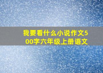 我要看什么小说作文500字六年级上册语文