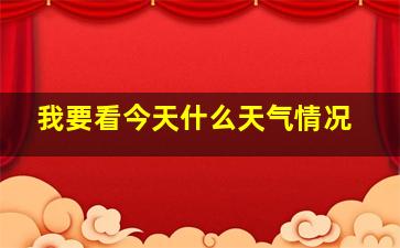 我要看今天什么天气情况