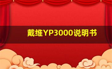 戴维YP3000说明书