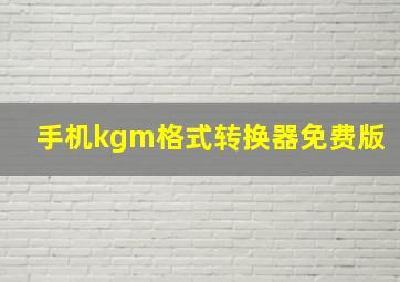 手机kgm格式转换器免费版