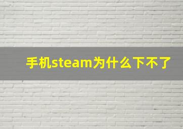 手机steam为什么下不了