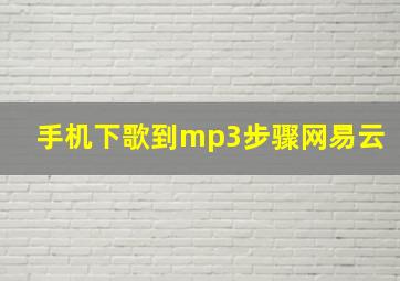 手机下歌到mp3步骤网易云