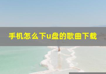 手机怎么下u盘的歌曲下载