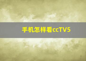 手机怎样看ccTV5