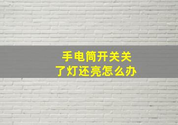 手电筒开关关了灯还亮怎么办