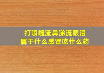 打喷嚏流鼻涕流眼泪属于什么感冒吃什么药