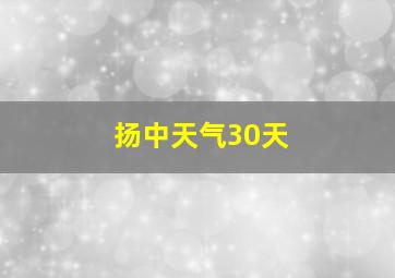 扬中天气30天