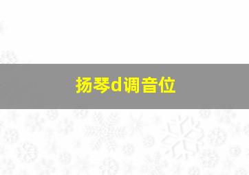 扬琴d调音位