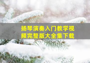 扬琴演奏入门教学视频完整版大全集下载