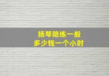 扬琴陪练一般多少钱一个小时