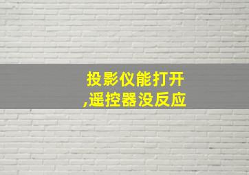 投影仪能打开,遥控器没反应