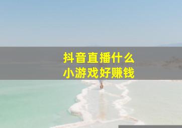 抖音直播什么小游戏好赚钱