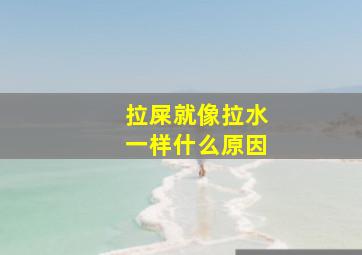 拉屎就像拉水一样什么原因