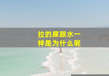 拉的屎跟水一样是为什么呢