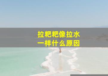 拉粑粑像拉水一样什么原因