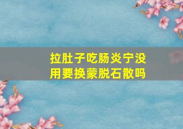 拉肚子吃肠炎宁没用要换蒙脱石散吗