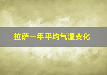 拉萨一年平均气温变化