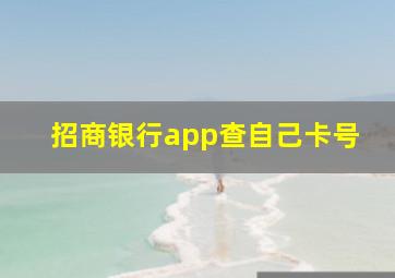 招商银行app查自己卡号