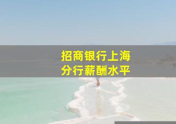 招商银行上海分行薪酬水平